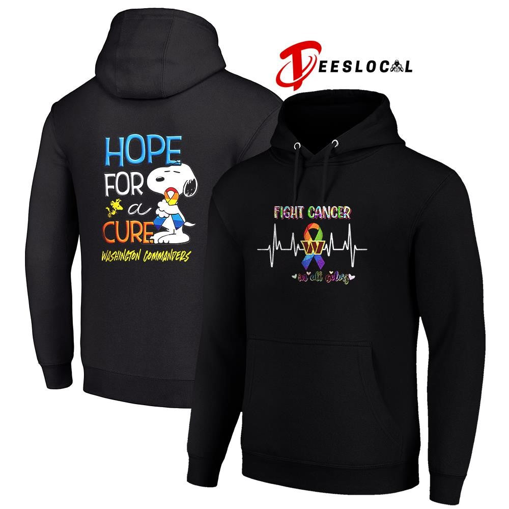 Washington Commanders x Peanuts Snoopy fight cancer in all colors hope for a cure shirt
