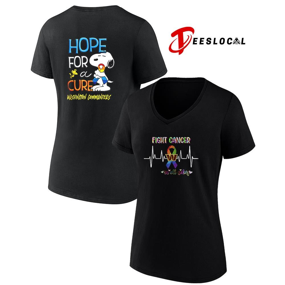 Washington Commanders x Peanuts Snoopy fight cancer in all colors hope for a cure shirt