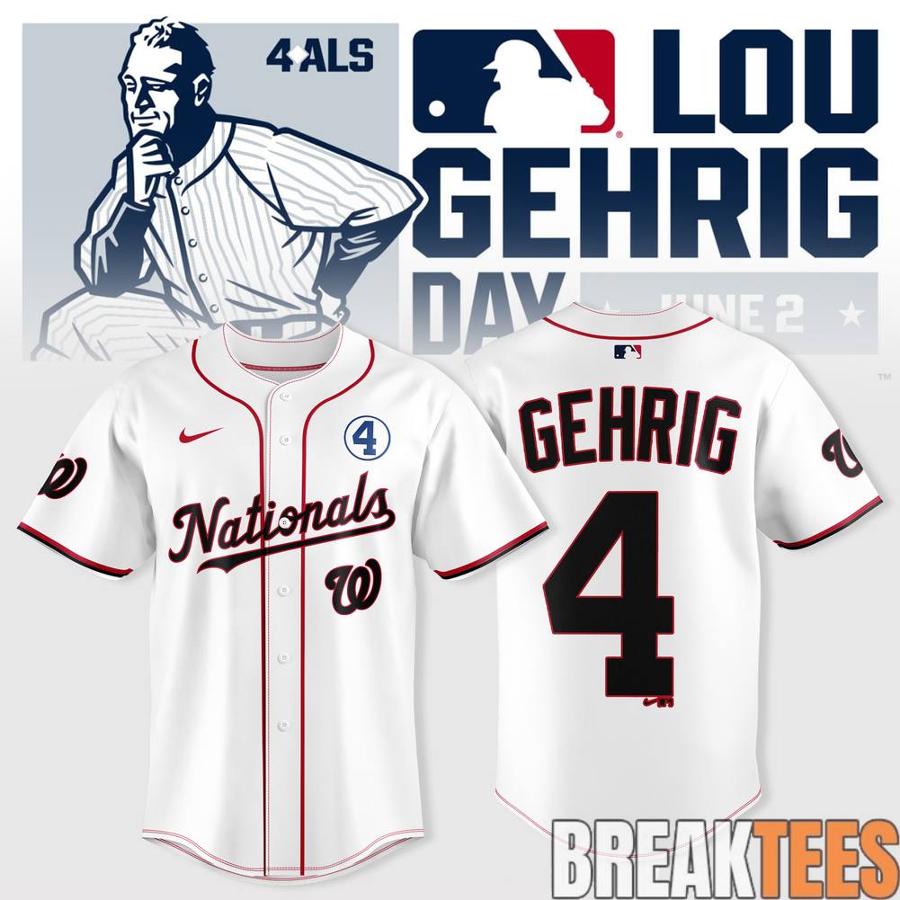 Washington Nationals Lou Gehrig Day 2026 Jersey