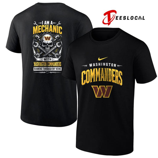 WashingtonCommandersIamamechanicrunningthroughmyveinsskeletonshirt
