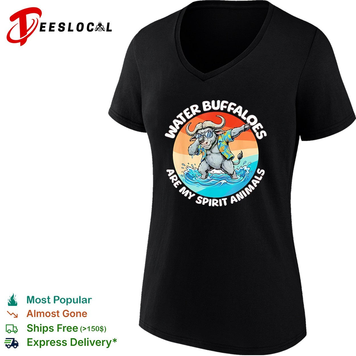 Water Buffaloes are my spirit animals dabbing tropical sunset water buffalo shirt