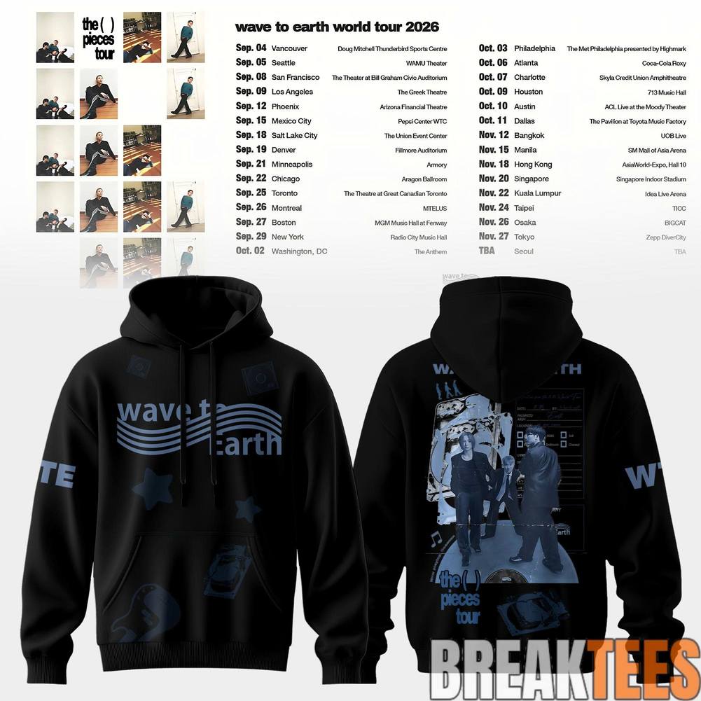 Wave to Earth The Pieces Tour 2026 Blue Memory Hoodie
