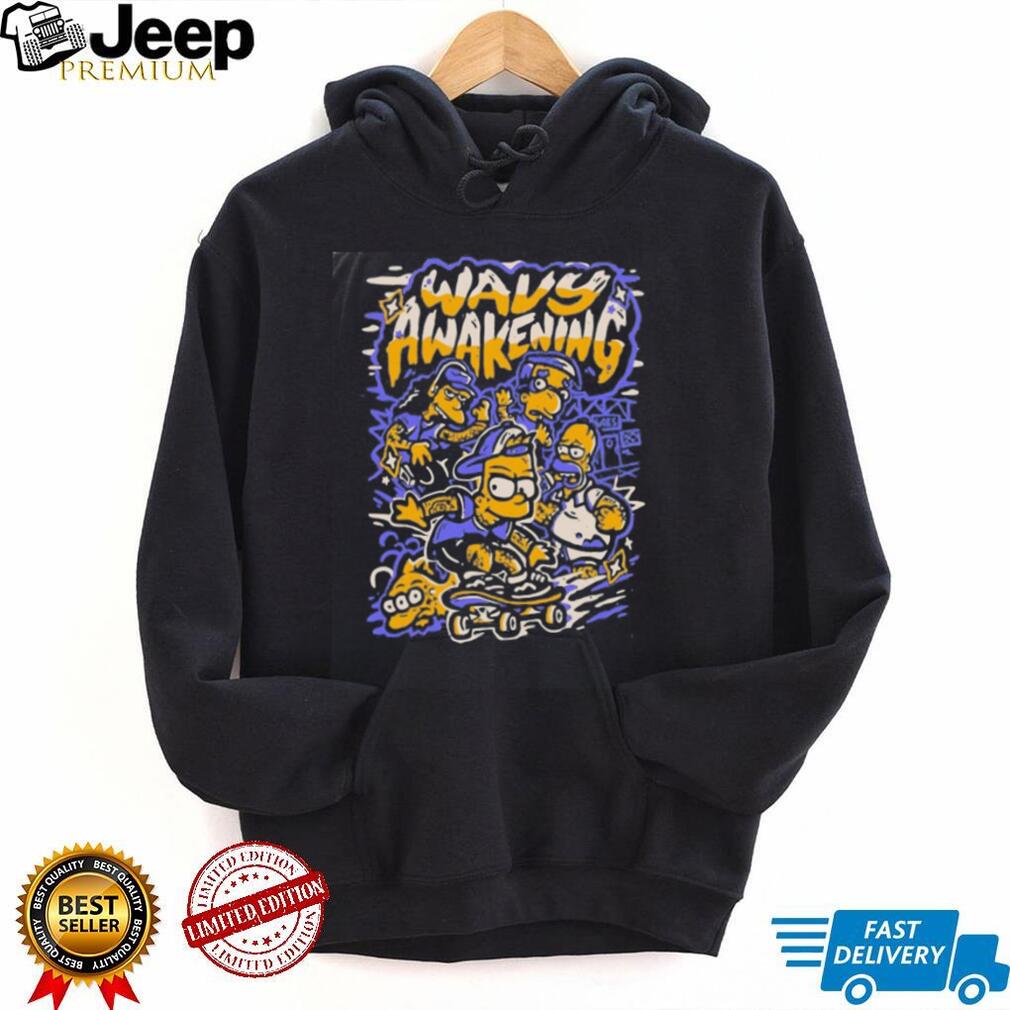 Wavy Awakening The Simpsons Characters shirt