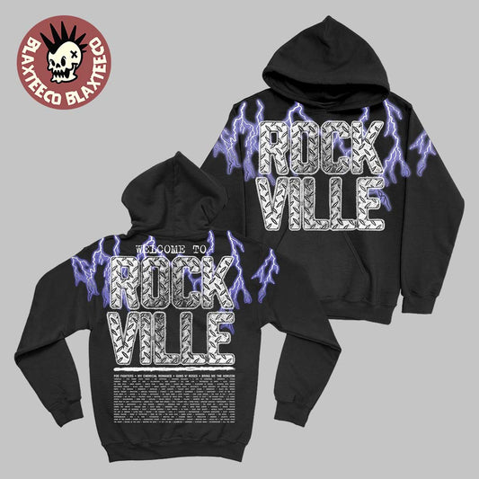 Welcome To Rockville 2026 Festival Merch Daytona Beach Florida Diamond Plate Purple Thunder Hoodie