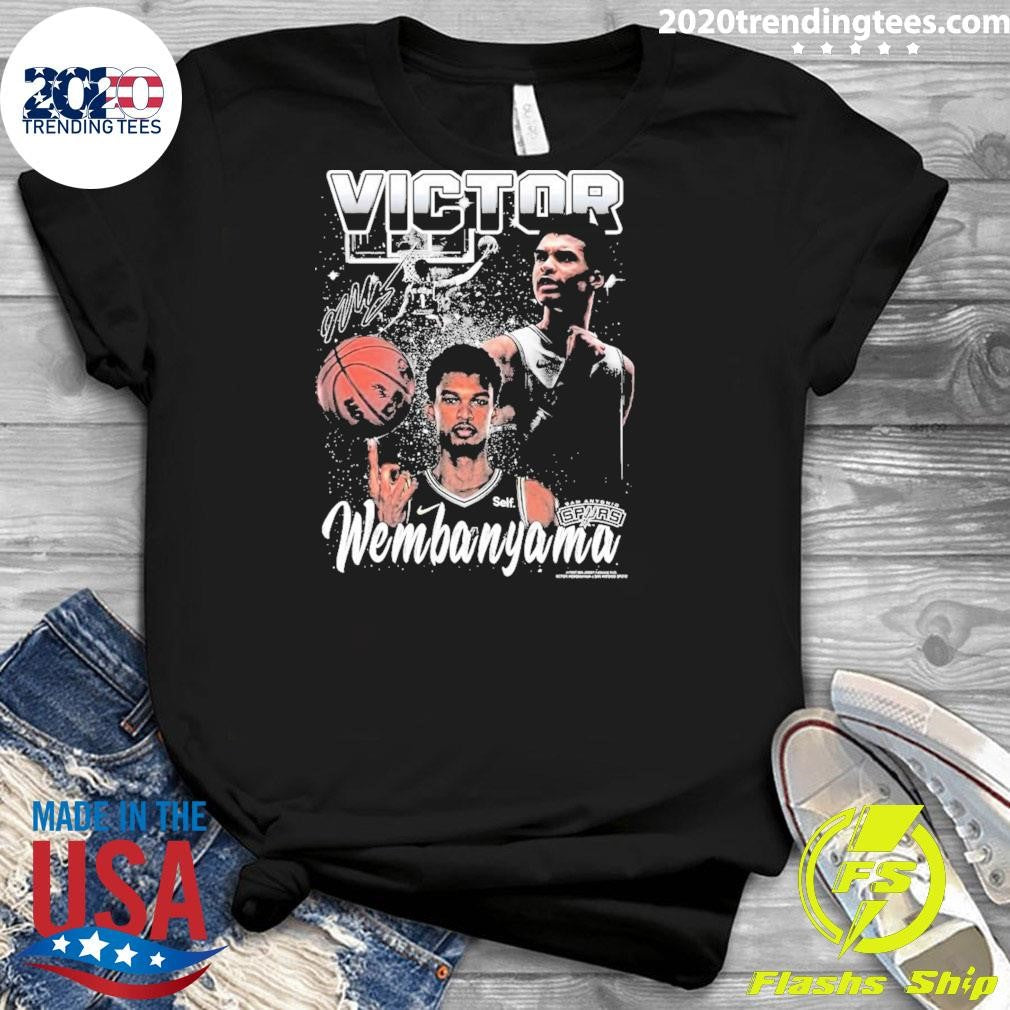 Wembanyama San Antonio Spurs Nba Basketball Signature Nike Logo Shirt