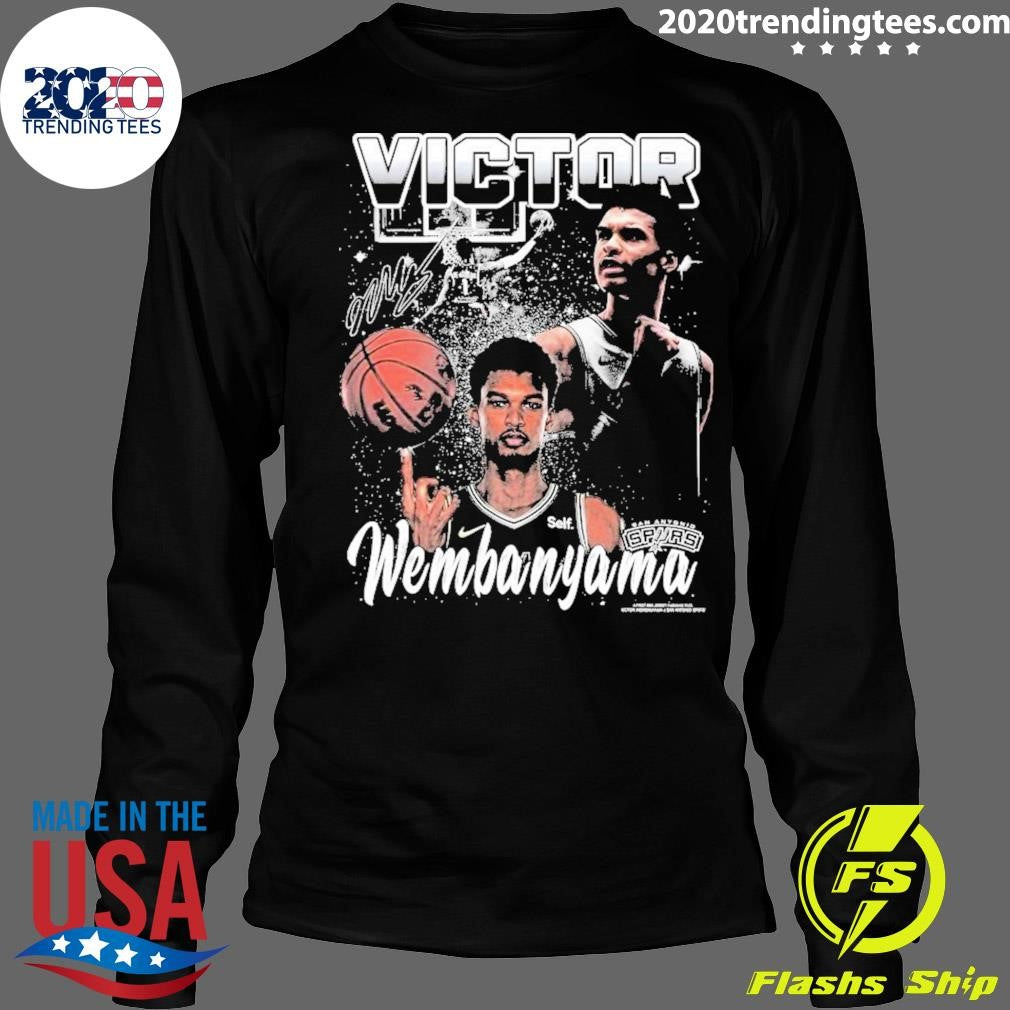 Wembanyama San Antonio Spurs Nba Basketball Signature Nike Logo Shirt