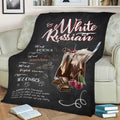 White Russian Fleece Throw Blanket