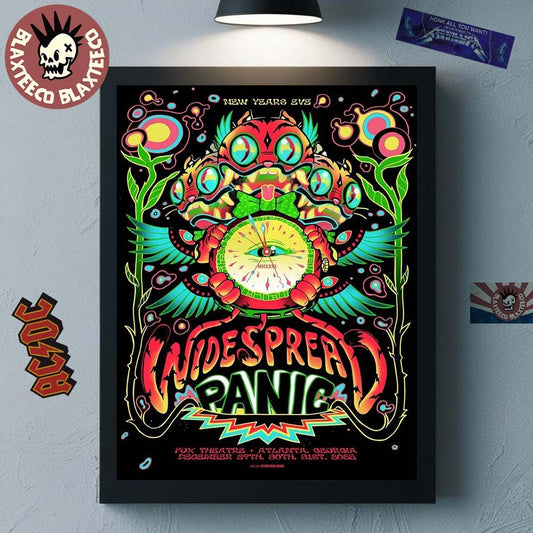 Widespread Panic New Years Eve 2025 Merch For Atlanta Georgia Event Poster By Munk One At Fox Theatre On December 29 30 31 2025 Decor Poster Canvas