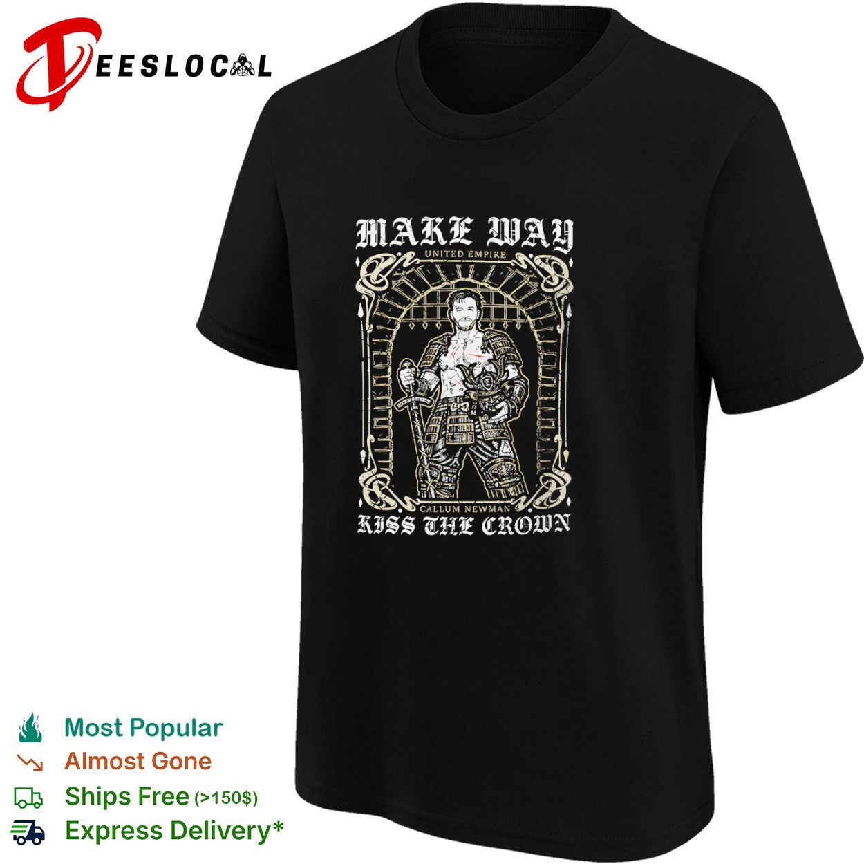 Will Ospreay United Empire Make Way Kiss the Crown Callum Newman wrestling shirt