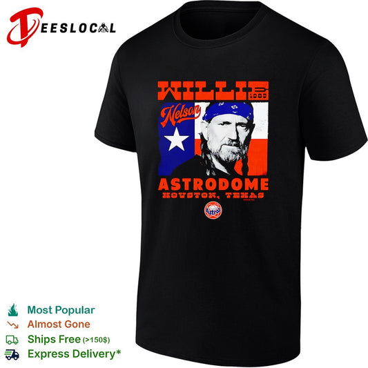 Willie Nelson 1985 Astrodome Houston Texas Astros shirt