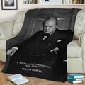 Winston Churchill Hell Fleece Throw Blanket