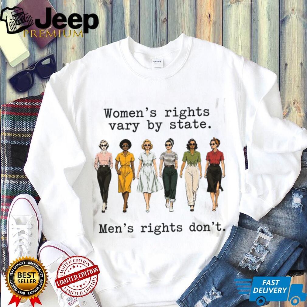 Women Rights Vary By State Feminist Retro Women Vintage T Shirt
