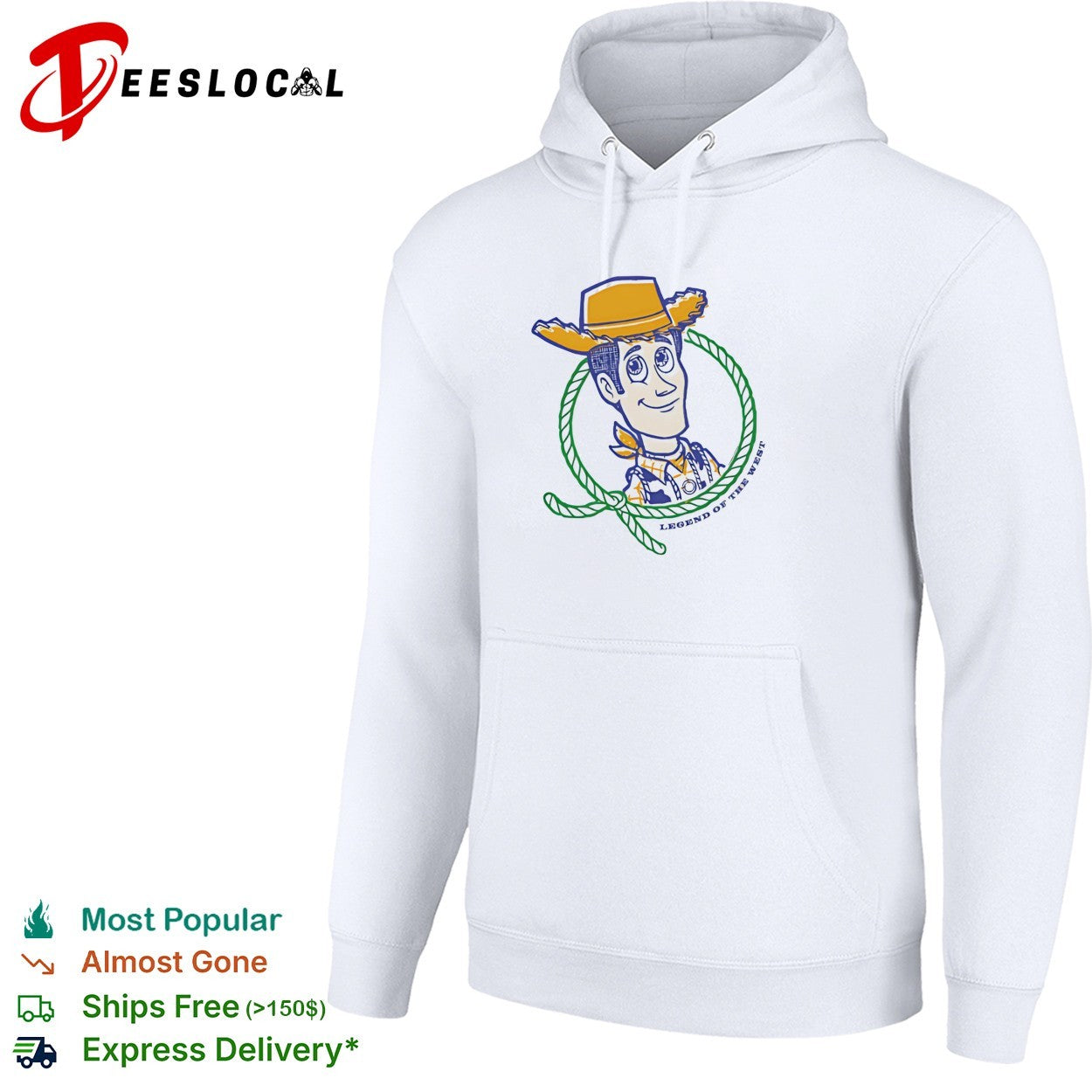 Woody Toy Story legend of the west lasso portrait shirt
