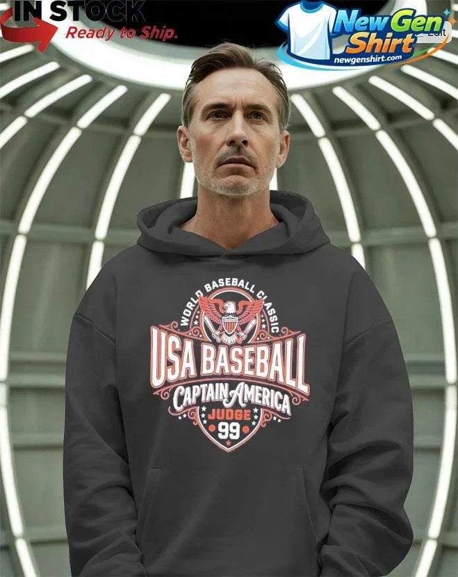 World Baseball Classic USA Baseball Captain America Judge 99 Shirt