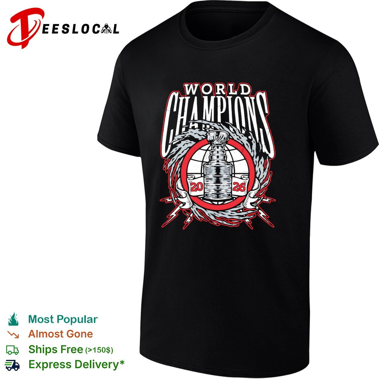 World Champions 2026 Stanley Cup Trophy Ice Hockey Professional League shirt