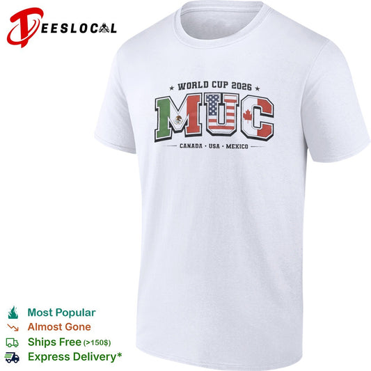 World Cup 2026 MUC Canada USA Mexico North American Soccer Tournament shirt