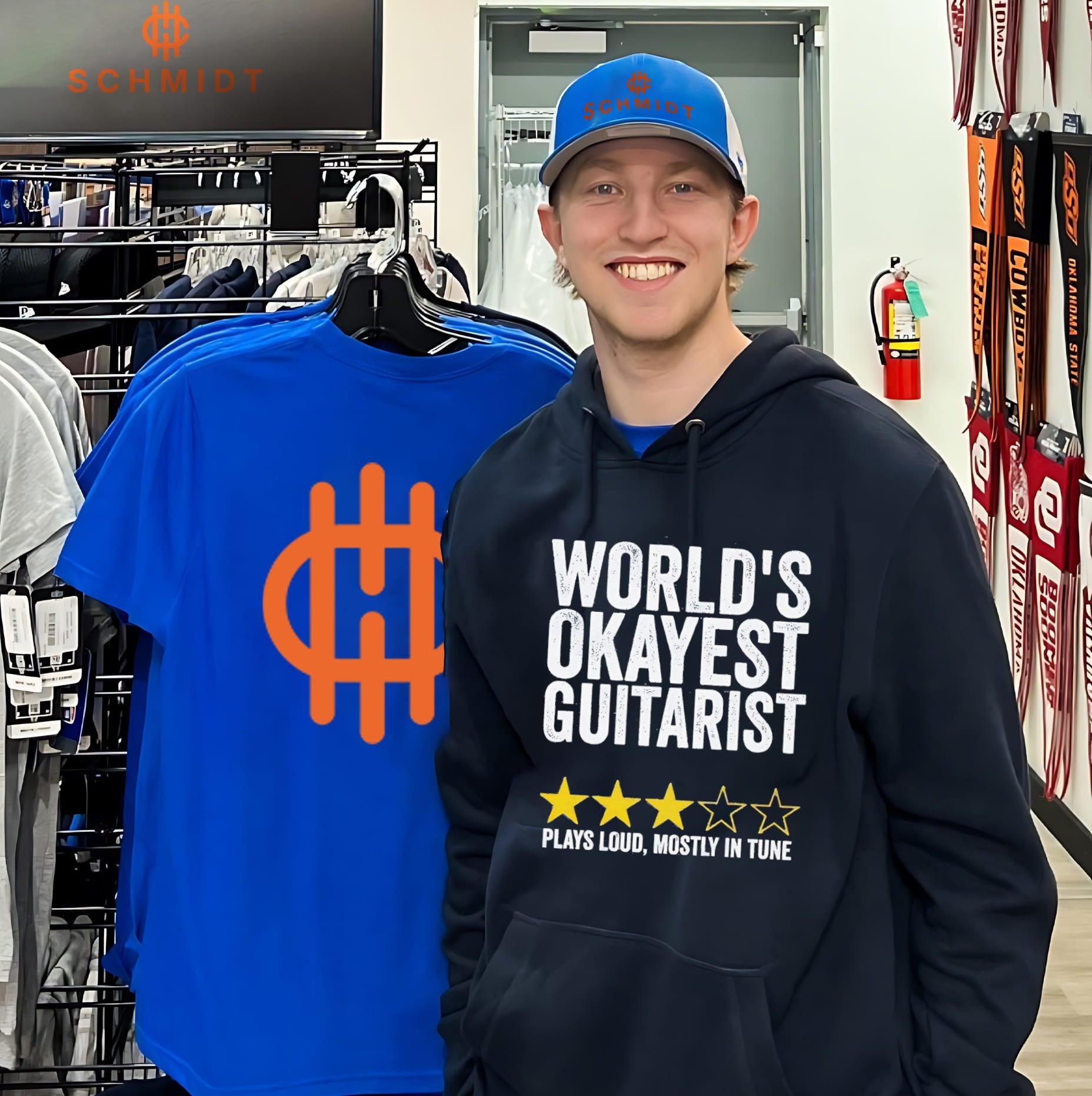 World’s okayest guitarist plays loud mostly in tune shirt