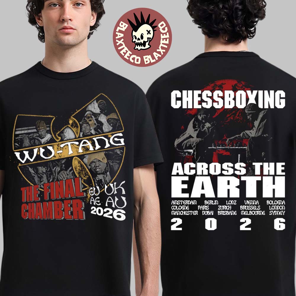 Wu Tang Clan The Final Chamber 2026 Tour Merch Chessboxing Across The Earth International T-Shirt