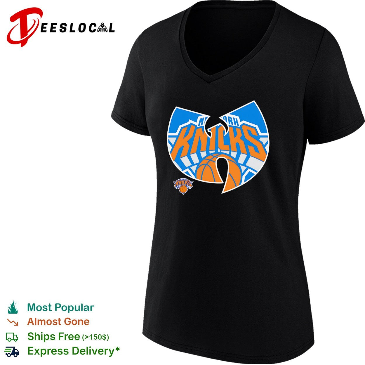 Wu Tang Clan x New York Knicks Logo Mashup NBA shirt