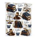 Personalized Lawyer Blanket, Custom Attorney Gift with Name, Law School Graduation Gift, Legal Office Decor, Lawyer Gift for Him