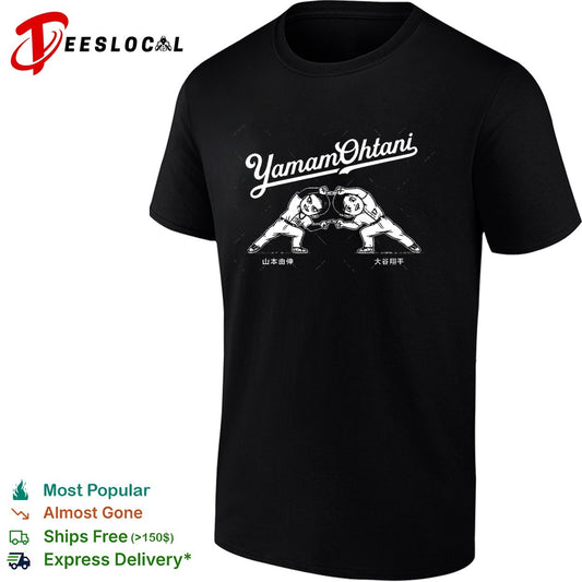 YamamOhtani Yoshinobu Yamamoto Shohei Ohtani Fusion Dance Dodgers sumo wrestling shirt