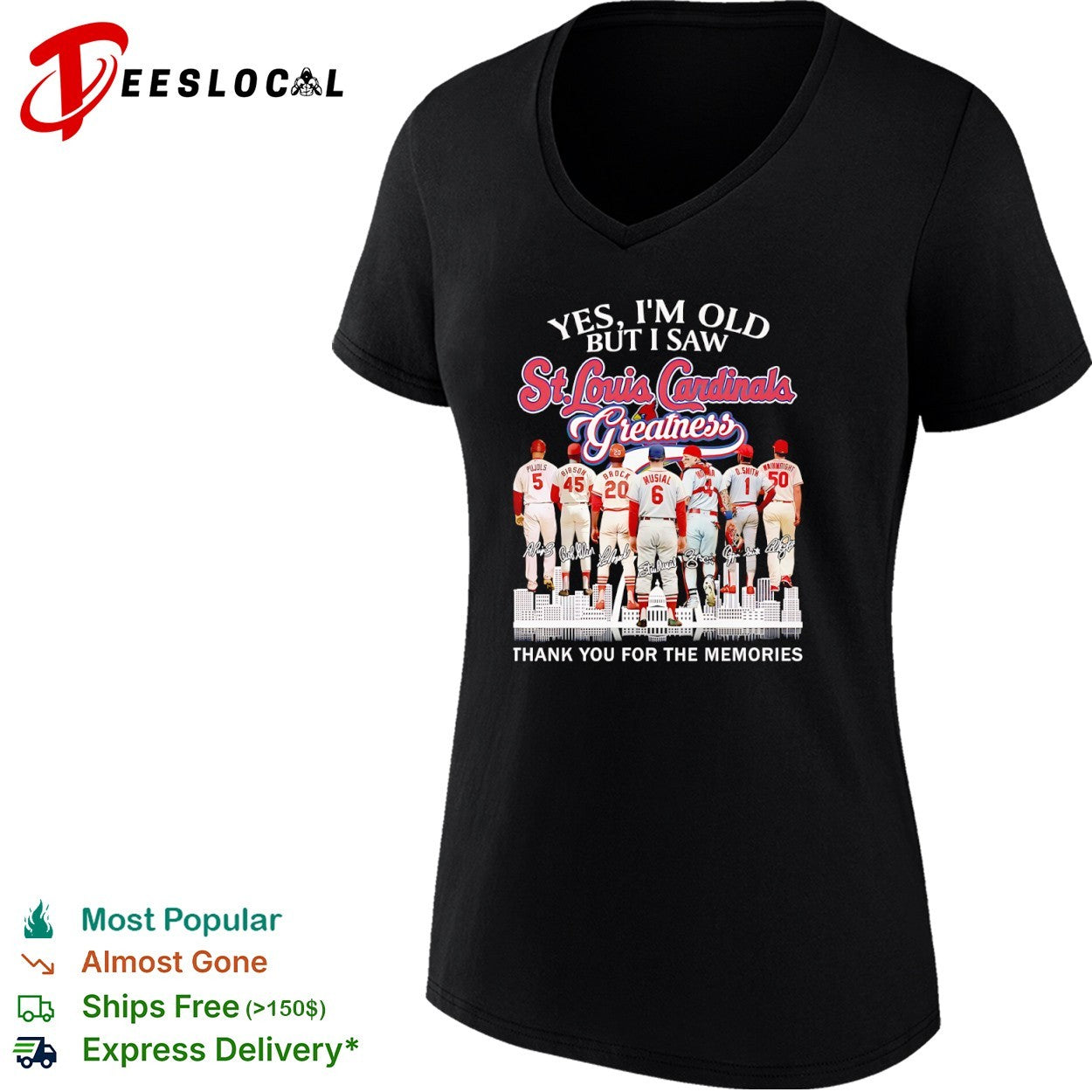 Yes I’m old St Louis Cardinals greatness thank you for the memories shirt