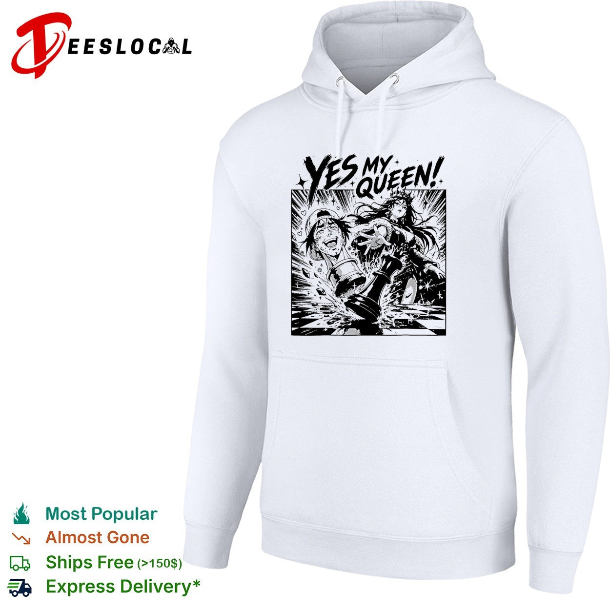 Yes my queen chess piece manga anime action shirt