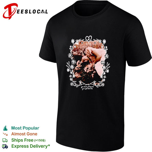 You seem pretty sad for a girl so in love floral aesthetic heart frame shirt