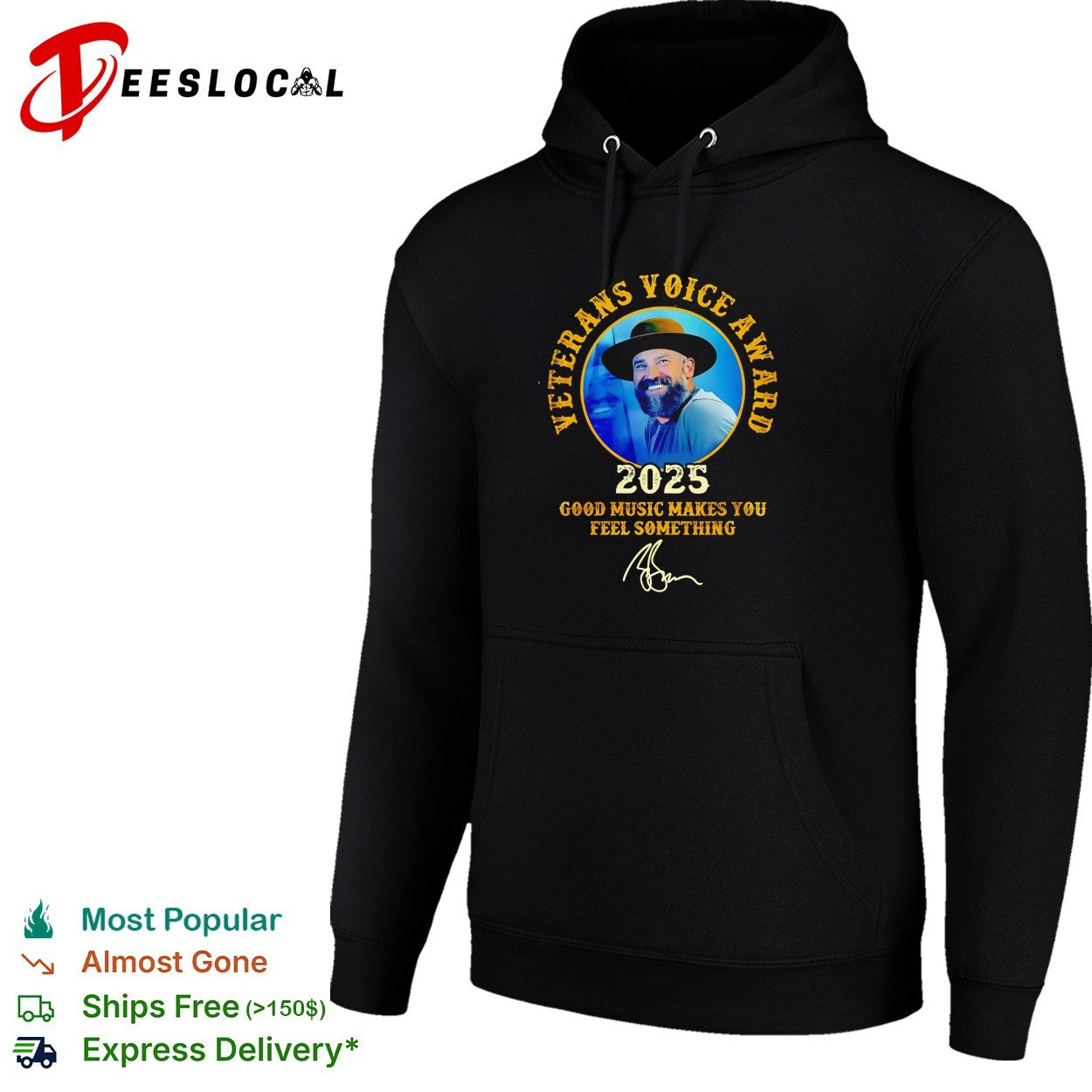 Zac Brown veterans voice award 2025 good music makes you feel something portrait shirt