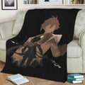 Zhongli Genshin Impact Fleece Throw Blanket