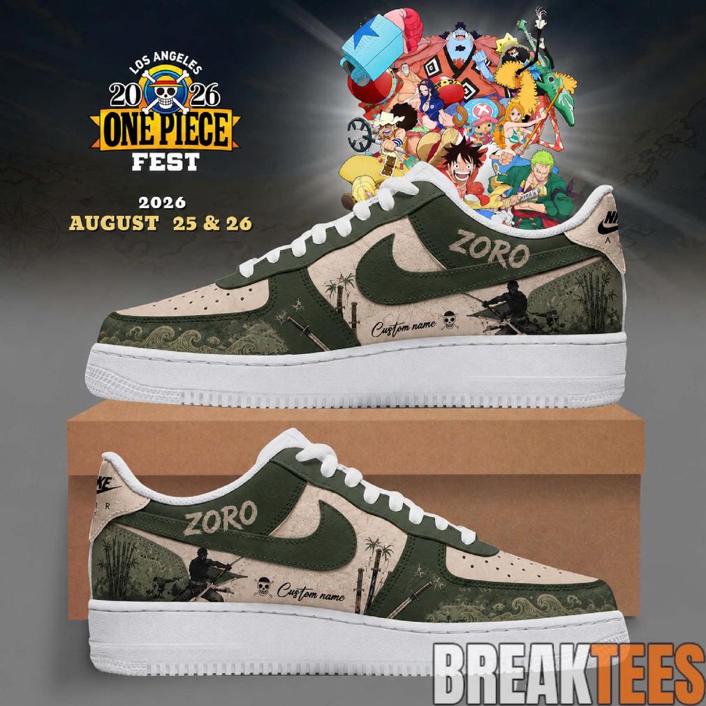 Zoro One Piece Fest 2026 Custom AF1 Shoes – Anime Fans Limited Edition