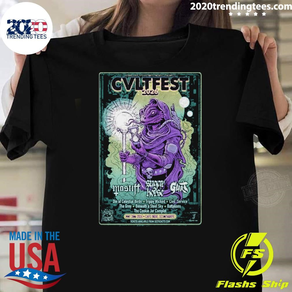 CVLt fest 2026 Din Of Celestial Birds Scunthorpe Café Independent, UK May 30 2026 Tour Shirt