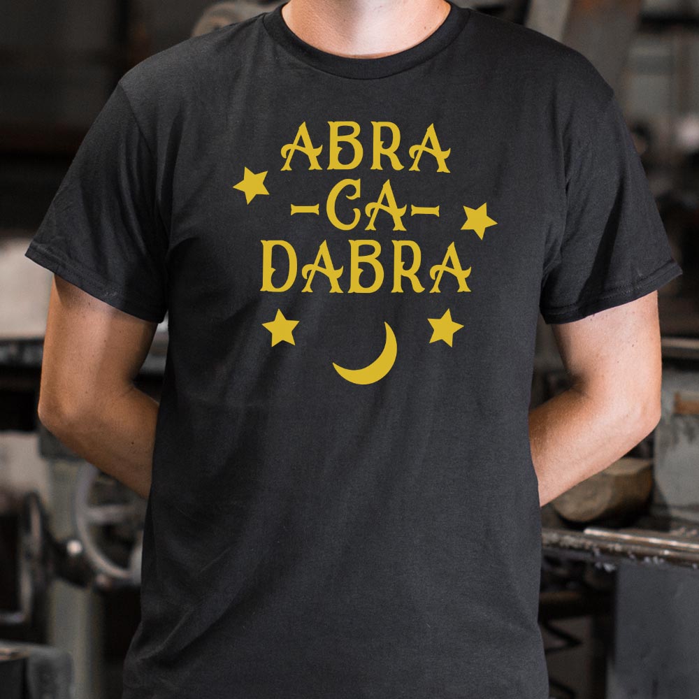 Abracadabra Magic Word with Stars and Moon