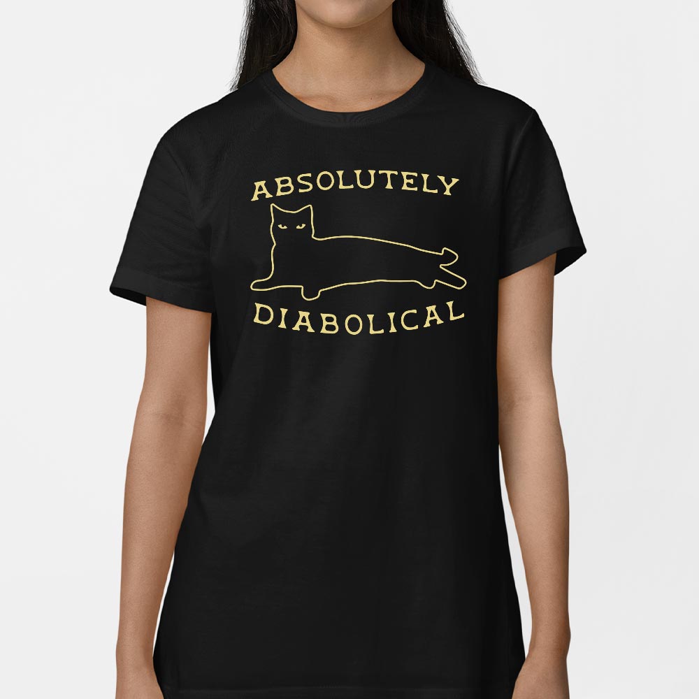 Absolutely Diabolical - Sneaky Black Cat Outline