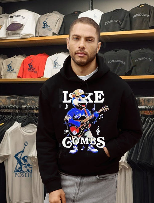 Ace The Mascot Playing Acoustic Guitar Luke Combs Blue Jays T-shirt