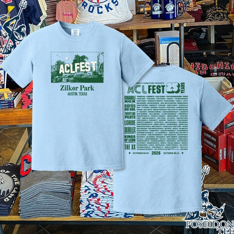 Acl Fest Zilker Park Austin Texas Rock Island Lineup T-shirt