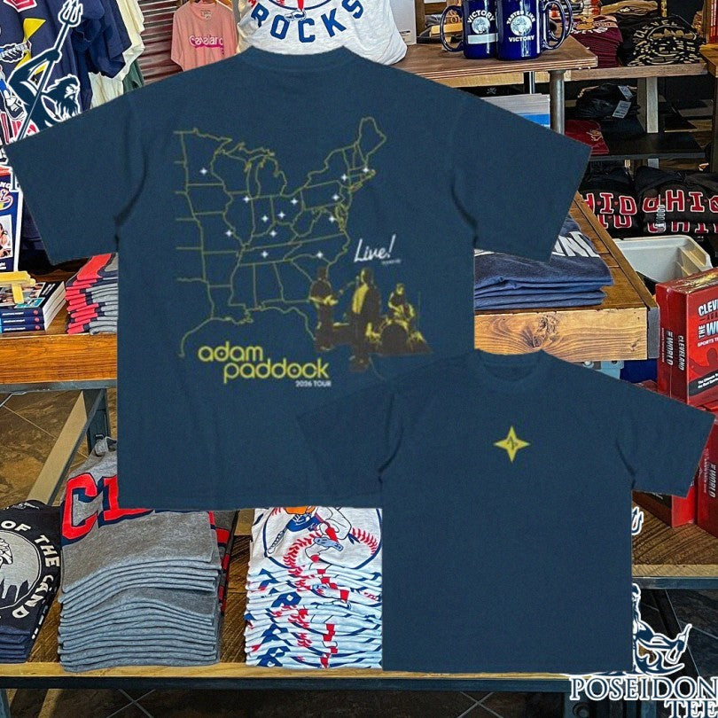 Adam Paddock Tour Map T-shirt