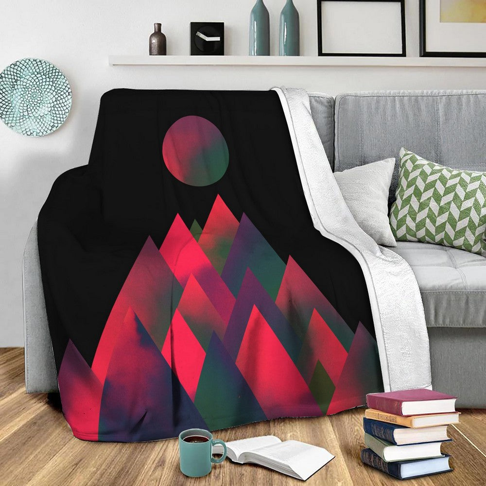 Dark Peaks Fleece Throw Blanket