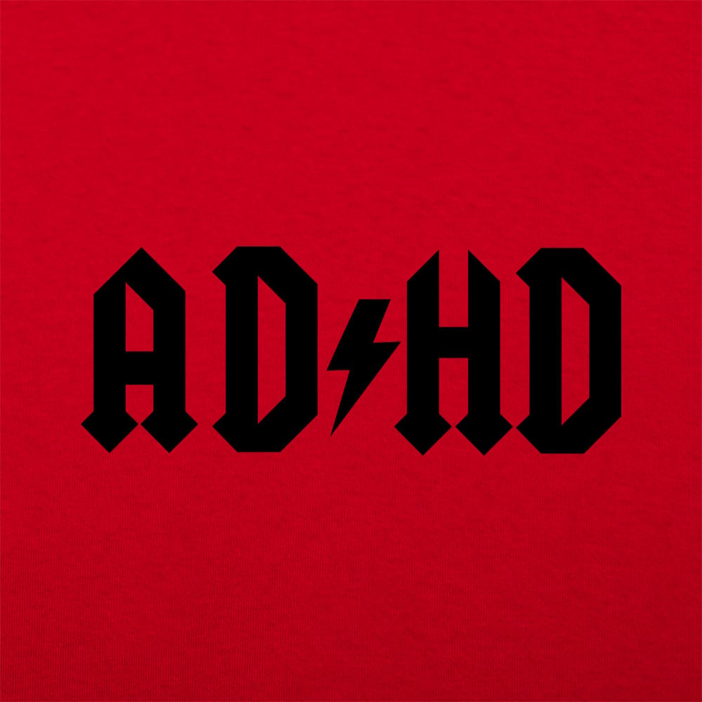 ADHD Lightning Bolt Rock Band Logo Parody