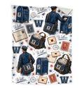 Postal Worker Personalized Blanket, Custom Mail Carrier Gift, USPS-Inspired Postal Worker Blanket, Mailman Retirement Gift, Custom Postal Worker Gift