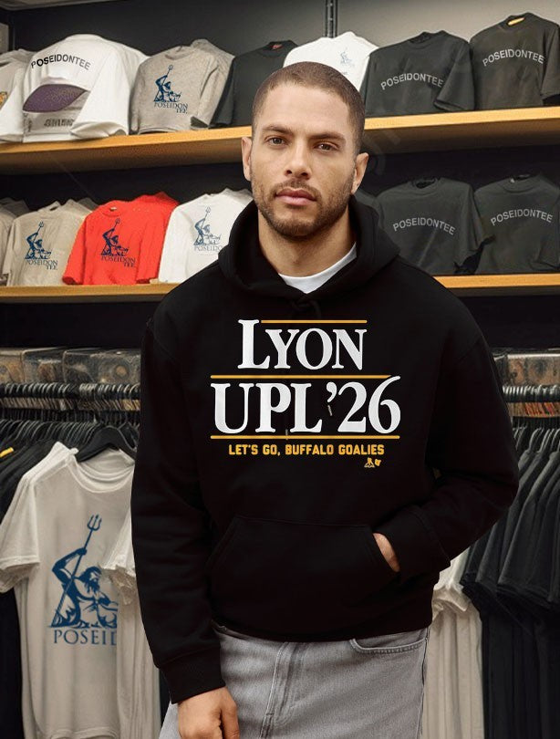Alex Lyon & Ukko-pekka Luukkonen Lyon-upl ’26 Let’s Go, Buffalo Goalies T-shirt