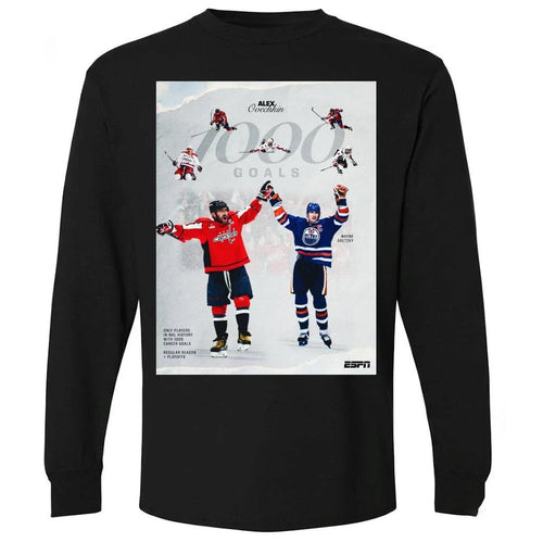 Alex Ovechkin Joins Wayne Gretzky As The Only Players NHL History 1000 Career Goals Shirt