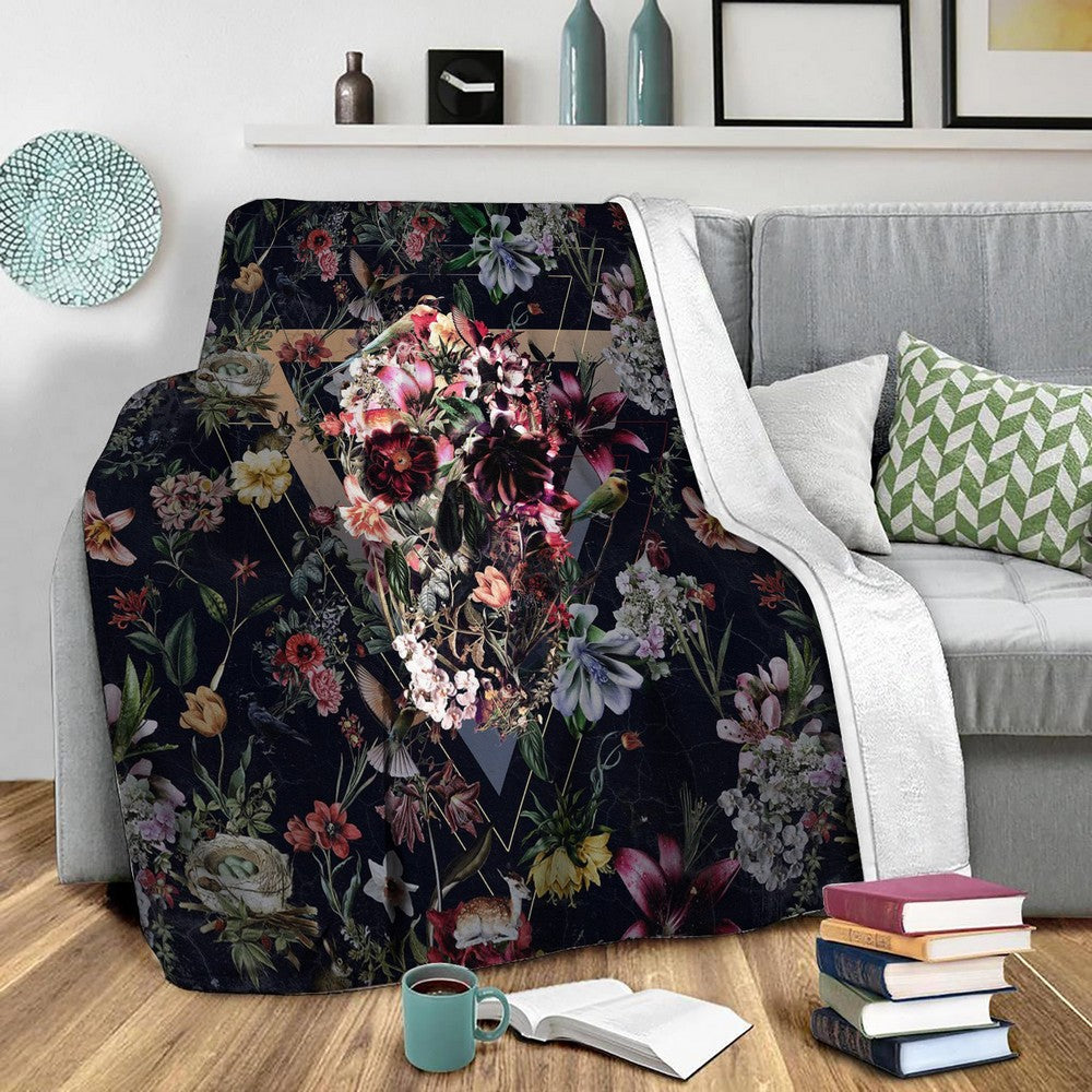 New Skull Fleece Throw Blanket