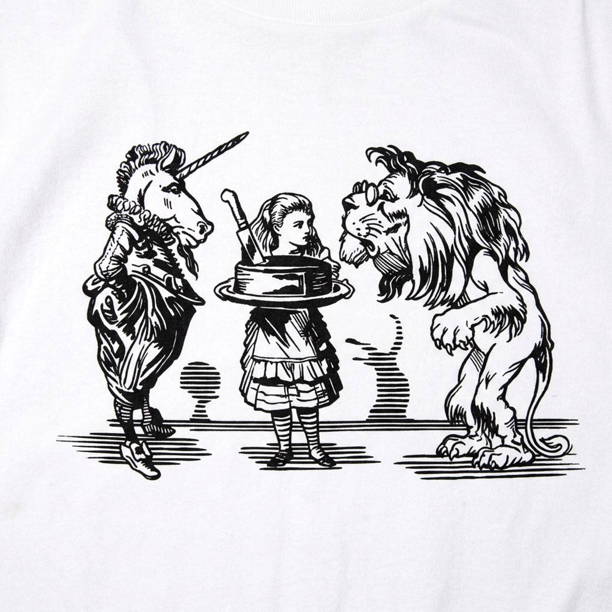 Alice And Unicorn With Lion