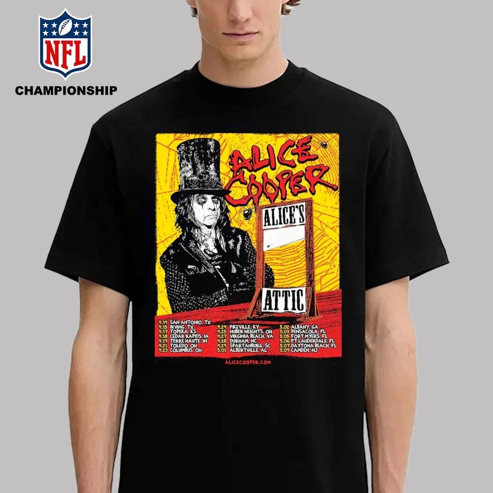 Alice Cooper 2026 Alice’s Attic Tour Dates Shirt
