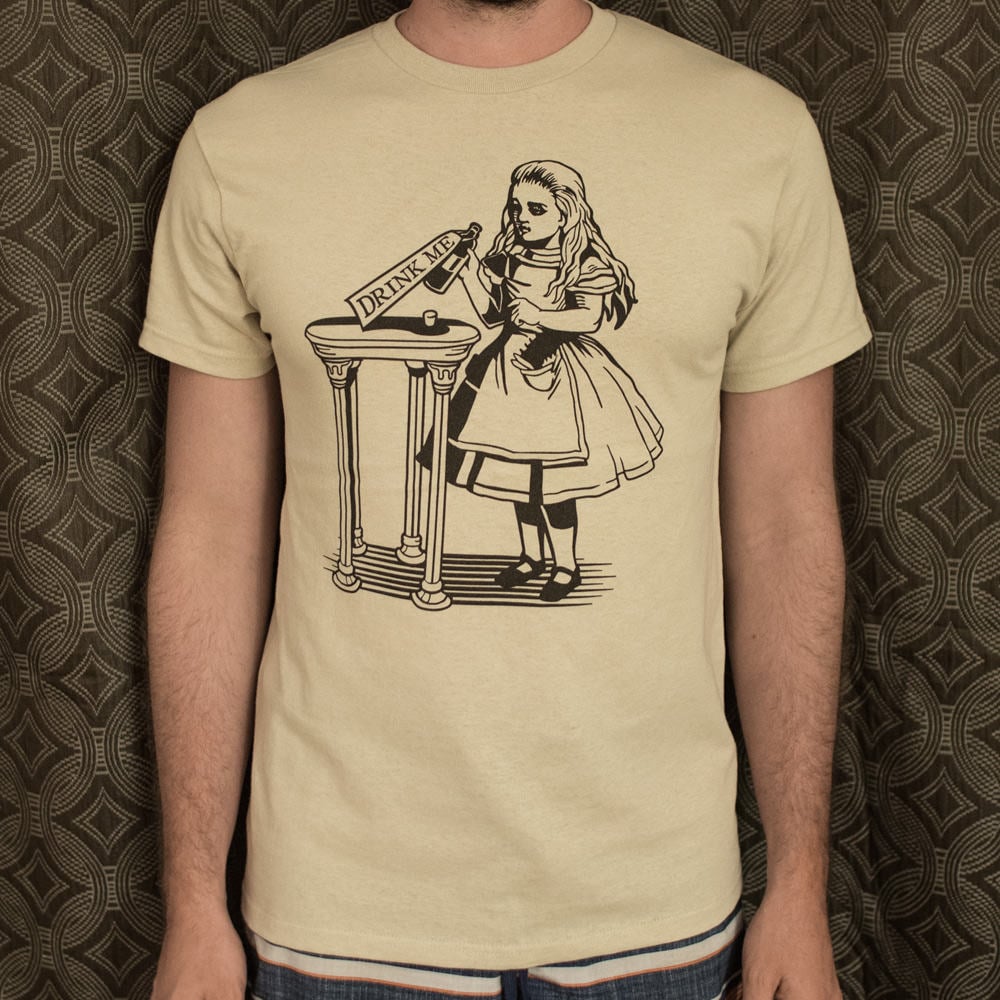 Alice Drink Me Bottle Wonderland Illustration