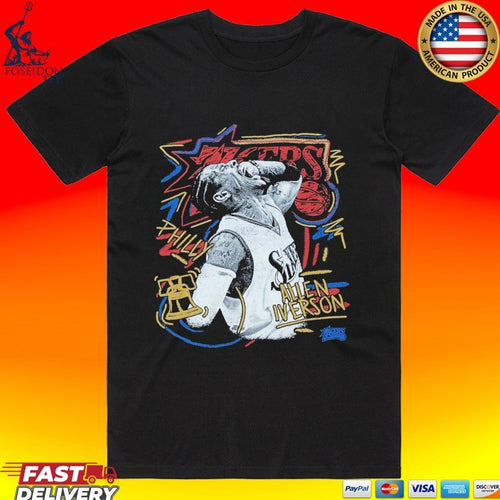 Allen Iverson Philadelphia 76ers Mitchell & Ness Chalked Up T-shirt