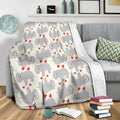 Elephant Love Fleece Throw Blanket