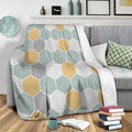Honey Comb 3 Fleece Throw Blanket