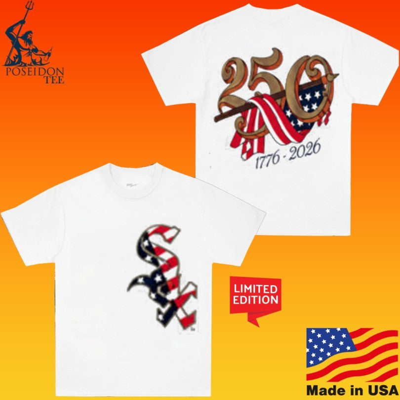 America 250 Years 1776 2026 White Sox T-shirt